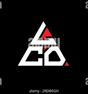 LCO triangle letter logo design with triangle shape. LCO triangle logo ...