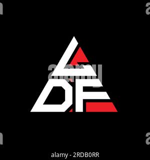 LDF triangle letter logo design with triangle shape. LDF triangle logo ...