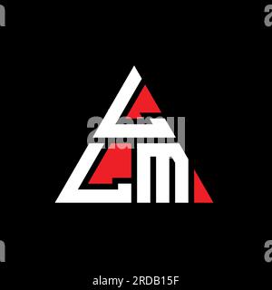 LLM triangle letter logo design with triangle shape. LLM triangle logo ...