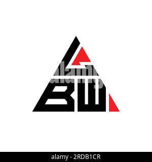 LBW triangle letter logo design with triangle shape. LBW triangle logo ...