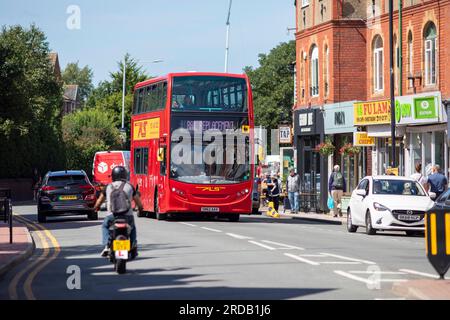 Merseytravel buses in West Kirby, Merseyside. Stock Photo