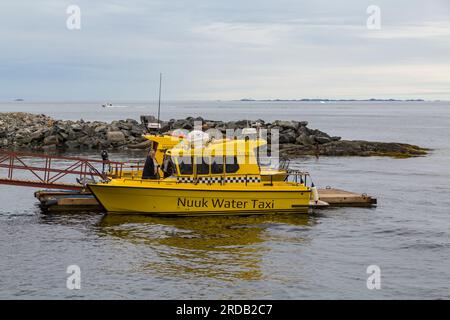 Nuuk Water Taxi at Nuuk, Greenland in July Stock Photo