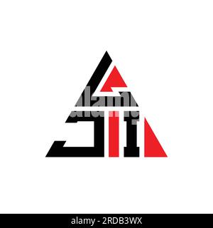 LJI triangle letter logo design with triangle shape. LJI triangle logo ...