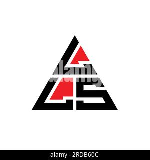 LLS triangle letter logo design with triangle shape. LLS triangle logo design monogram. LLS triangle vector logo template with red color. LLS triangul Stock Vector