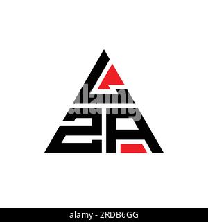 LZA triangle letter logo design with triangle shape. LZA triangle logo ...