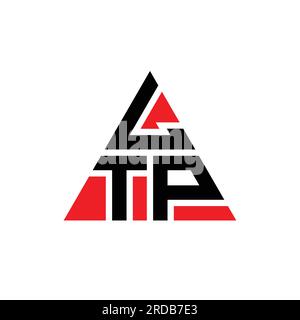 LTP triangle letter logo design with triangle shape. LTP triangle logo design monogram. LTP triangle vector logo template with red color. LTP triangul Stock Vector