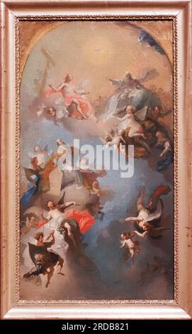 The Acceptance of St. Augustine in Heaven, oil on canvas, circa 1785 / 1786. Creator: Franz Anton Maulbertsch, Langenargen 1724 - 1796 Vienna Stock Photo