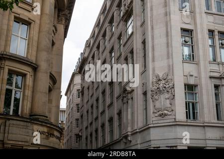 Architecture in St Anns Square, Manchester city centre, England Stock Photo