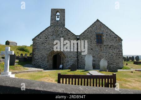 St Hywyn's Church, Aberdaron. Stock Photo