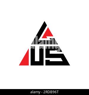 LUS triangle letter logo design with triangle shape. LUS triangle logo ...