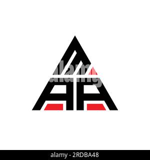 MAA triangle letter logo design with triangle shape. MAA triangle logo ...