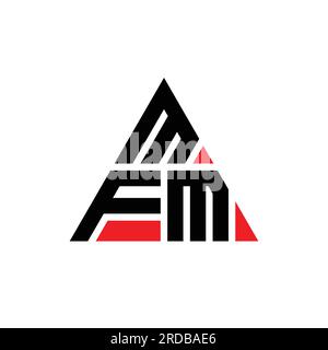 MFM triangle letter logo design with triangle shape. MFM triangle logo