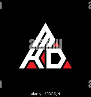 MKD triangle letter logo design with triangle shape. MKD triangle logo ...