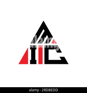 MIC triangle letter logo design with triangle shape. MIC triangle logo design monogram. MIC triangle vector logo template with red color. MIC triangul Stock Vector