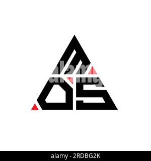 MOS triangle letter logo design with triangle shape. MOS triangle logo ...