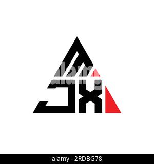 MJX triangle letter logo design with triangle shape. MJX triangle logo ...