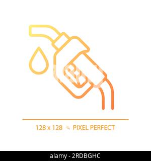 Fuel nozzle gradient linear vector icon Stock Vector