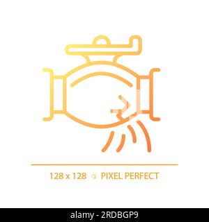 Oil pipe leakage gradient linear vector icon Stock Vector