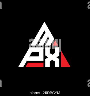 MPX triangle letter logo design with triangle shape. MPX triangle logo ...