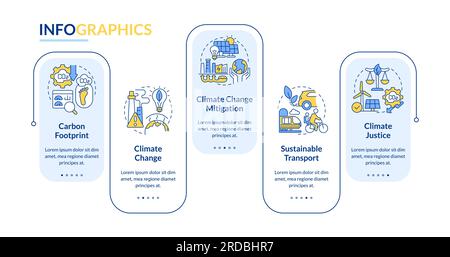 Carbon border adjustment layout with thin line icons Stock Vector