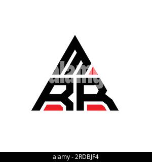 MRR triangle letter logo design with triangle shape. MRR triangle logo design monogram. MRR triangle vector logo template with red color. MRR triangul Stock Vector