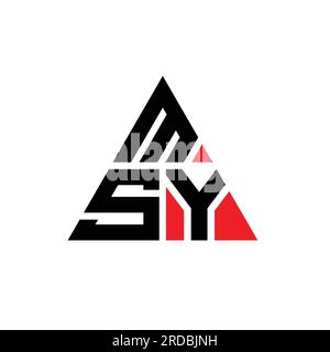 MSY triangle letter logo design with triangle shape. MSY triangle logo ...