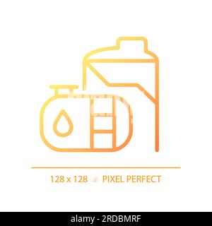 Oil refinery tank gradient linear vector icon Stock Vector