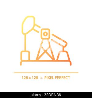 Oil pump gradient linear vector icon Stock Vector