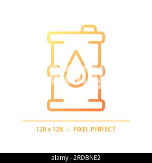 Oil barrel gradient linear vector icon Stock Vector