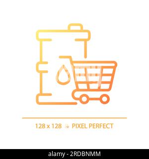 Oil market gradient linear vector icon Stock Vector