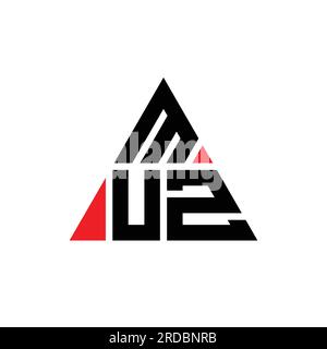 MUZ triangle letter logo design with triangle shape. MUZ triangle logo ...