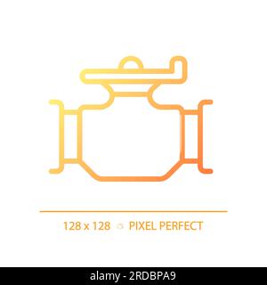 Pipeline valve gradient linear vector icon Stock Vector