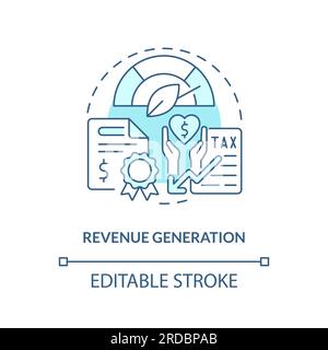 2D revenue generation concept icon Stock Vector