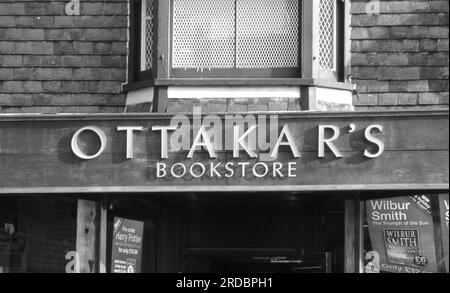 Signage outside a branch of the Ottakars book shop chain at Tenterden in Kent, England on April 1, 2005. Founded in 1987, the business was acquired by Waterstones in 2006. Stock Photo