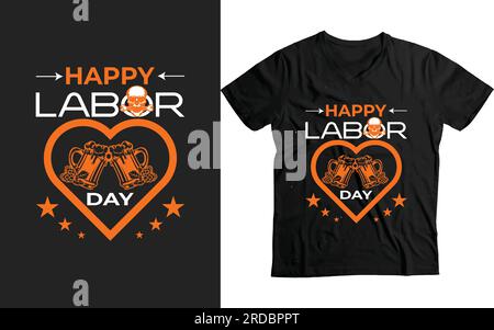 Happy Labor day git t-shirt vector template design Stock Vector