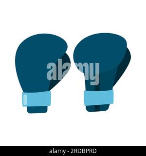 Vector illustration of sports boxing gloves. Boxing gloves in cartoon style. Casual fashion banner Stock Vector