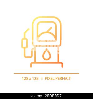 Gas station gradient linear vector icon Stock Vector