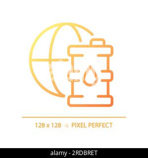 Global oil consumption gradient linear vector icon Stock Vector