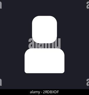 User dark mode glyph ui icon Stock Vector