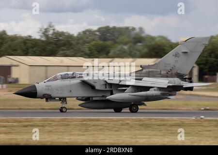 Italian Air Force Tornado arriving at the Royal International Air Tattoo 2023. Stock Photo