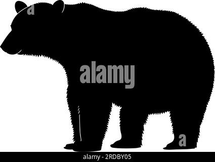 Polar bear silhouette. Vector illustration Stock Vector
