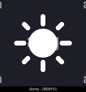 Brightness dark mode glyph ui icon Stock Vector