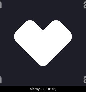 Like dark mode glyph ui icon Stock Vector