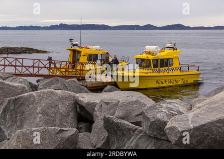 Nuuk Water Taxi at Nuuk, Greenland in July Stock Photo