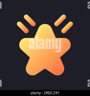 Effect orange solid gradient ui icon for dark theme Stock Vector
