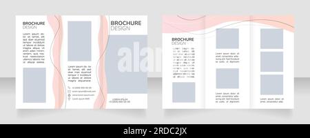 Hairstylist course trifold brochure template design Stock Vector