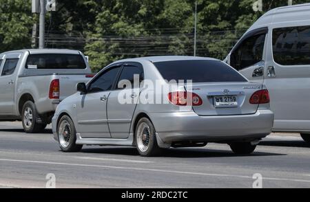 Chiangmai, Thailand -   June  1 2023: Private car, Toyota Corolla Altis. On road no.1001, 8 km from Chiangmai city. Stock Photo