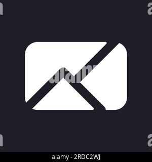 Image dark mode glyph ui icon Stock Vector