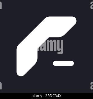 Delete contact dark mode glyph ui icon Stock Vector