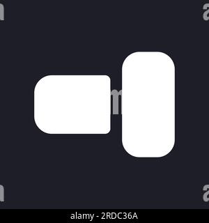 Switch on dark mode glyph ui icon Stock Vector